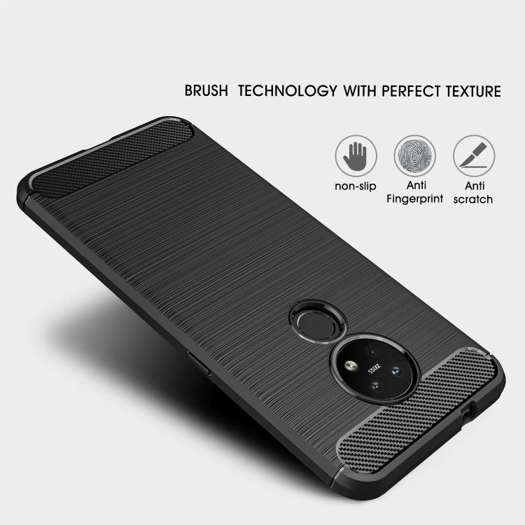 For Nokia 7.2 & 6.2 Brushed Texture Carbon Fiber TPU Protective Case(Black) - free shipping - PMC TechLife - Order now!
