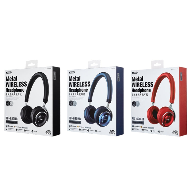 REMAX RB-620HB Bluetooth 5.0 Metal Wireless Bluetooth Headset(Red) - Headset & Headphone by REMAX | Online Shopping South Africa | PMC Jewellery