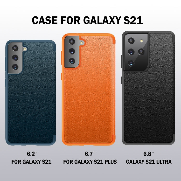 For Samsung Galaxy S21 Ultra 5G Magnetic Side Window View Shockproof Horizontal Flip Leather Case(Black) - Galaxy S21 Ultra 5G Cases by PMC TechLife | Online Shopping South Africa | PMC TechLife | Buy Now Pay Later Mobicred