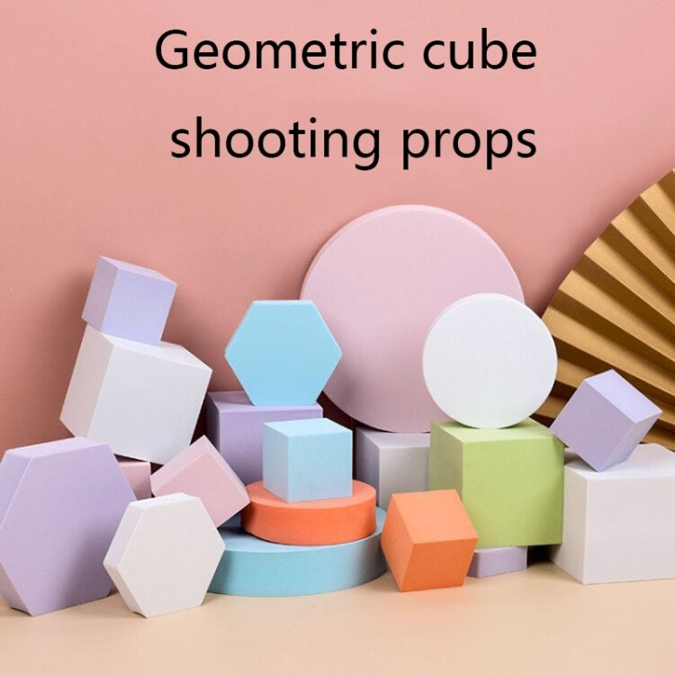 8 in 1 Different Sizes Geometric Cube Solid Color Photography Photo Background Table Shooting Foam Props(White) - Geometric Props by PMC TechLife | Online Shopping South Africa | PMC TechLife