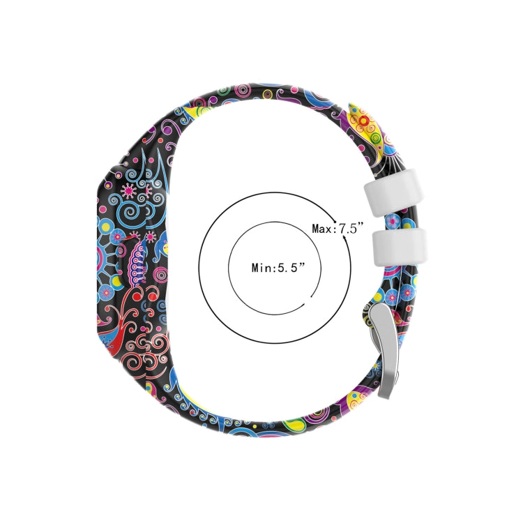 Compatible with Garmin Vivofit JR3 Silicone Printing Watch Band(Camouflage Blue) - Watch Bands by PMC TechLife | Online Shopping South Africa | PMC TechLife | Buy Now Pay Later Mobicred