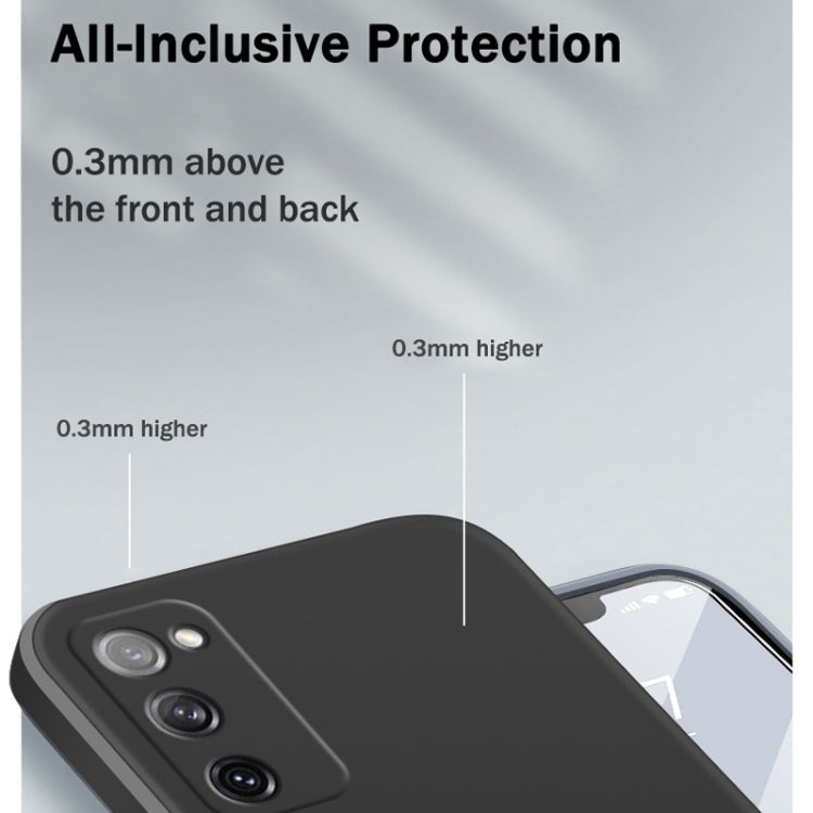 For Samsung Galaxy S20 FE Solid Color Imitation Liquid Silicone Straight Edge Dropproof Full Coverage Protective Case(Blue) - free shipping - PMC TechLife - Order now!