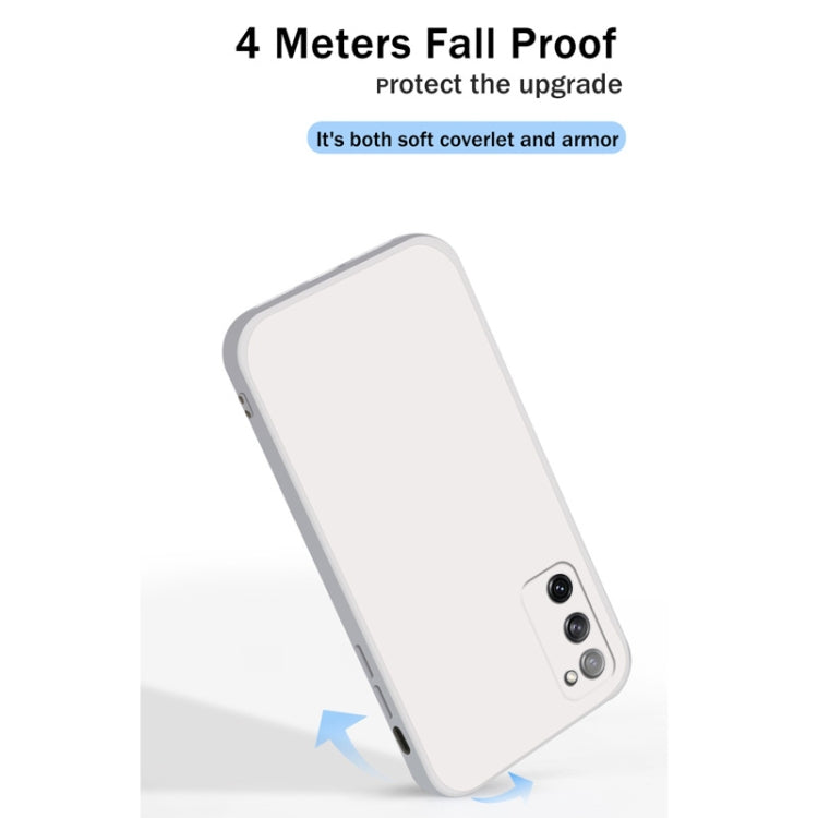 For Samsung Galaxy S20 FE Solid Color Imitation Liquid Silicone Straight Edge Dropproof Full Coverage Protective Case(Sky Blue) - free shipping - PMC TechLife - Order now!