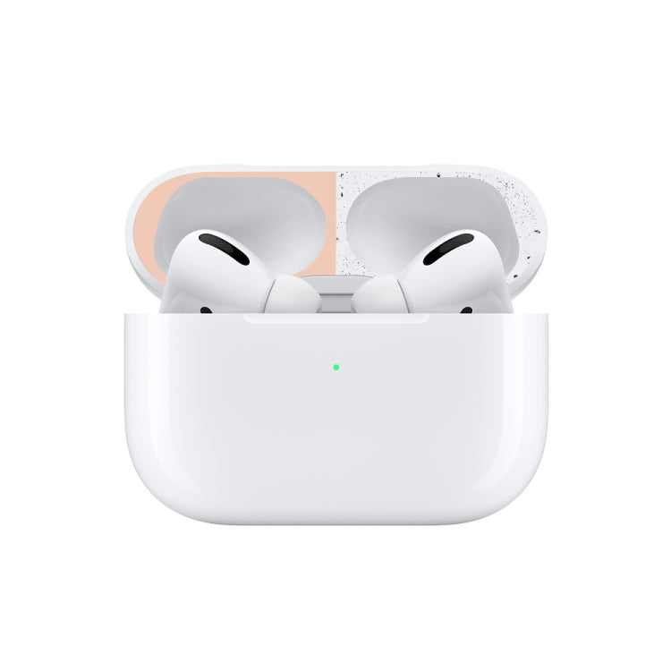 For Apple AirPods Pro Wireless Earphone Protective Case Metal Protective Sticker(Red) - Protective Sticker by PMC TechLife | Online Shopping South Africa | PMC TechLife
