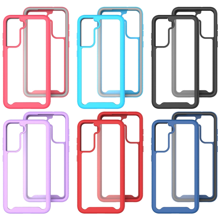 For Samsung Galaxy S21 FE Starry Sky Solid Color Series Shockproof PC + TPU Protective Case(Red) - Galaxy Phone Cases by PMC TechLife | Online Shopping South Africa | PMC TechLife | Buy Now Pay Later Mobicred