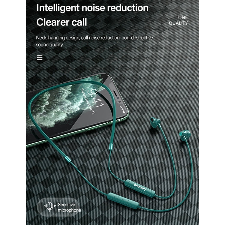 Original Lenovo SH1 Intelligent Noise Reduction Neck-mounted Magnetic Wire-controlled Bluetooth Earphone, Support Call(Green) - Neck-mounted Earphone by Lenovo | Online Shopping South Africa | PMC Jewellery