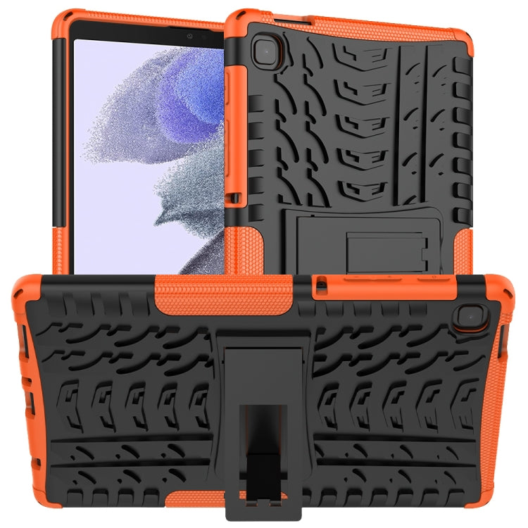 For Samsung Galaxy Tab A7 Lite Tire Texture Shockproof TPU+PC Protective Case with Holder(Orange) - Tab A7 Lite T220 / T225 by PMC Jewellery | Online Shopping South Africa | PMC Jewellery | Buy Now Pay Later Mobicred