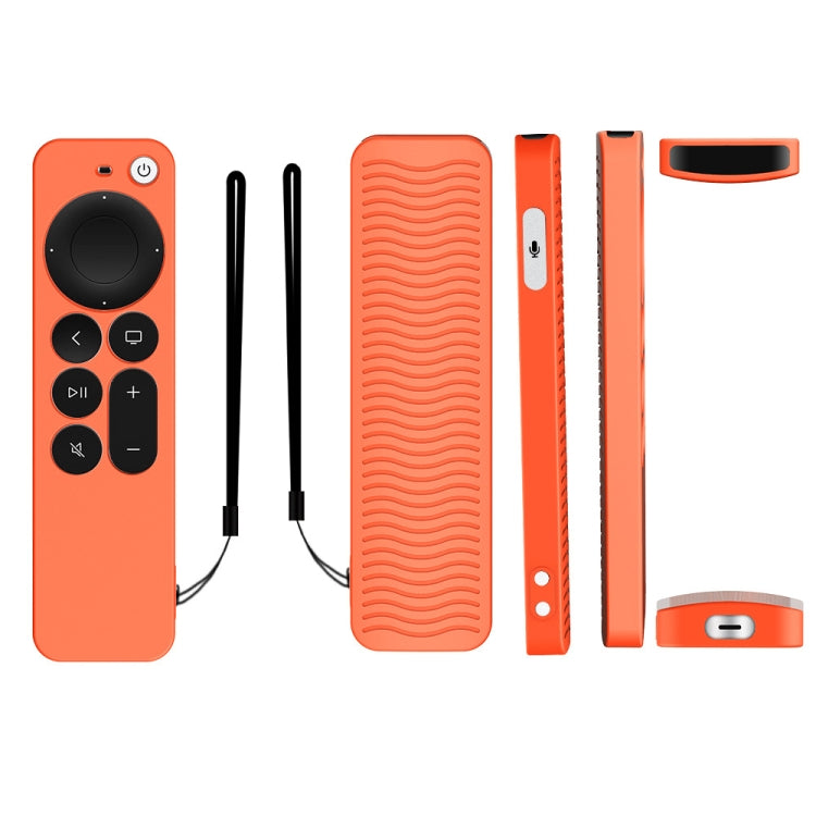 Silicone Protective Case Cover For Apple TV 4K 4th Siri Remote Controller(Orange) - Apple TV Accessories by PMC TechLife | Online Shopping South Africa | PMC TechLife