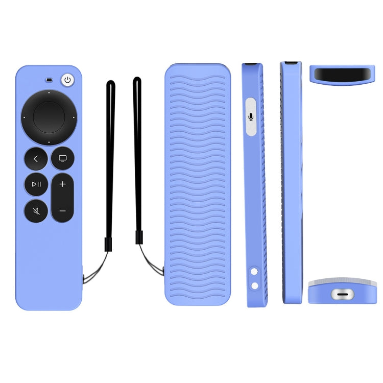Silicone Protective Case Cover For Apple TV 4K 4th Siri Remote Controller(Luminous Blue) - Apple TV Accessories by PMC TechLife | Online Shopping South Africa | PMC TechLife