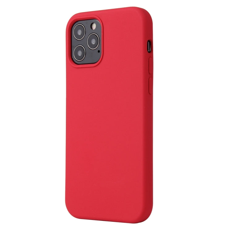 For iPhone 13 Solid Color Liquid Silicone Shockproof Protective Case(Carmine) - iPhone 13 Cases by PMC TechLife | Online Shopping South Africa | PMC TechLife