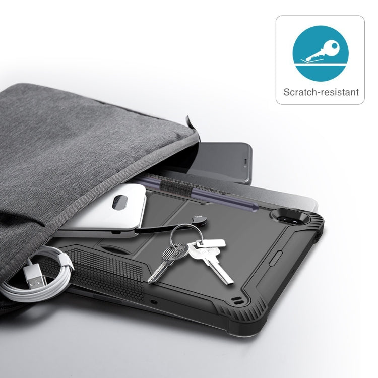 For Samsung Galaxy Tab S7 FE Silicone + PC Shockproof Protective Case with Holder(Black) - free shipping - PMC TechLife - Order now!