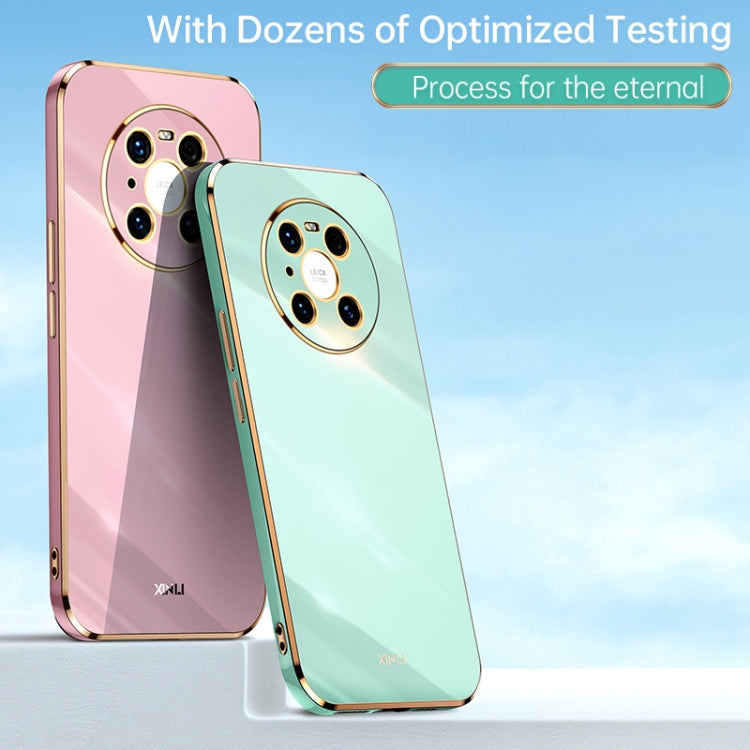 For Huawei Mate 40 Pro XINLI Straight Edge 6D Electroplate TPU Phone Case(Celestial Blue) - Huawei Cases by XINLI | Online Shopping South Africa | PMC TechLife | Buy Now Pay Later Mobicred