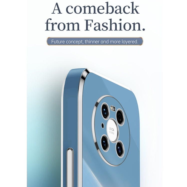 For Huawei Mate 40 Pro XINLI Straight Edge 6D Electroplate TPU Phone Case(Celestial Blue) - Huawei Cases by XINLI | Online Shopping South Africa | PMC TechLife | Buy Now Pay Later Mobicred