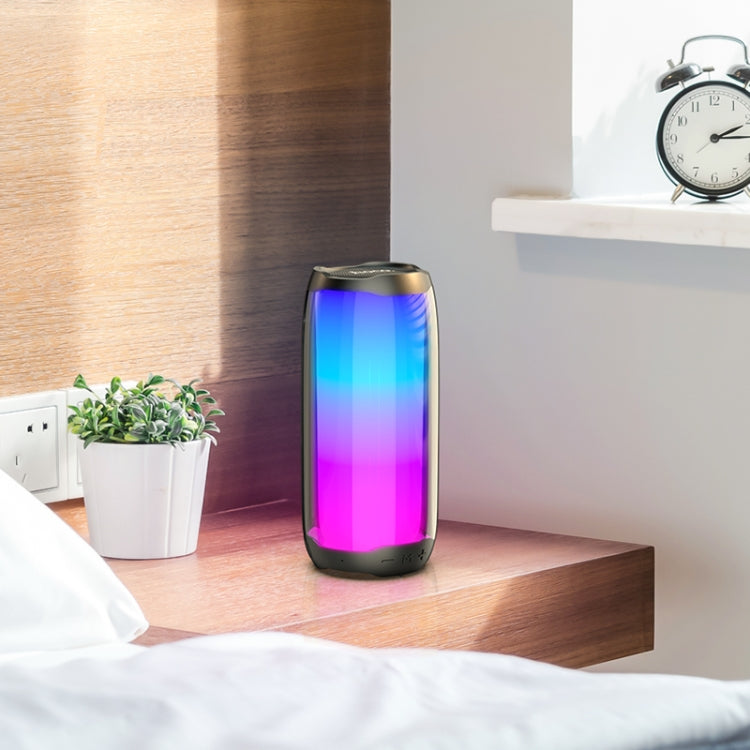 hoco HC8 Bluetooth 5.0 Colorful Luminous Wireless Bluetooth Speaker(Black) - Desktop Speaker by hoco | Online Shopping South Africa | PMC Jewellery