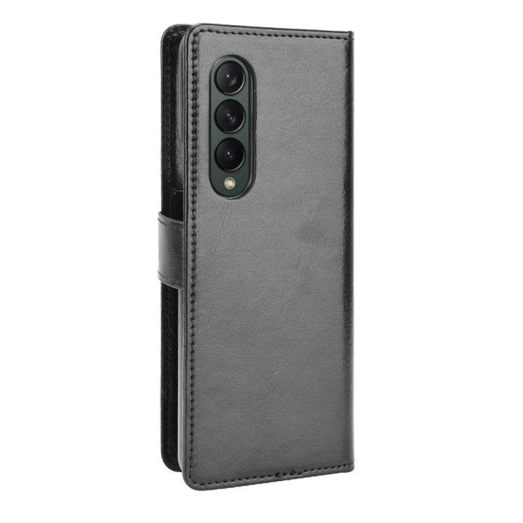 For Samsung Galaxy Z Fold3 5G Crazy Horse Texture Horizontal Flip Leather Case with Holder & Card Slots & Lanyard(Black) - Galaxy Phone Cases by GKK | Online Shopping South Africa | PMC Jewellery | Buy Now Pay Later Mobicred