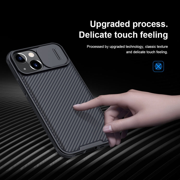 For iPhone 13 NILLKIN Black Mirror Pro Series Camshield Full Coverage Dust-proof Scratch Resistant Phone Case(Black) - iPhone 13 Cases by NILLKIN | Online Shopping South Africa | PMC Jewellery