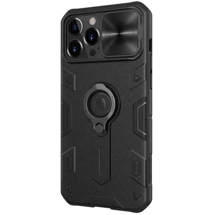 For iPhone 13 Pro NILLKIN Shockproof CamShield Armor Protective Case with Invisible Ring Holder (Black) - iPhone 13 Pro Cases by NILLKIN | Online Shopping South Africa | PMC Jewellery