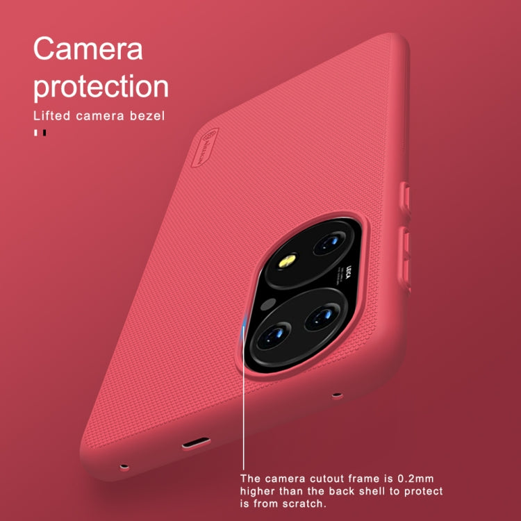 For Huawei P50 NILLKIN Frosted Concave-convex Texture PC Protective Case(Red) - Huawei Cases by NILLKIN | Online Shopping South Africa | PMC Jewellery