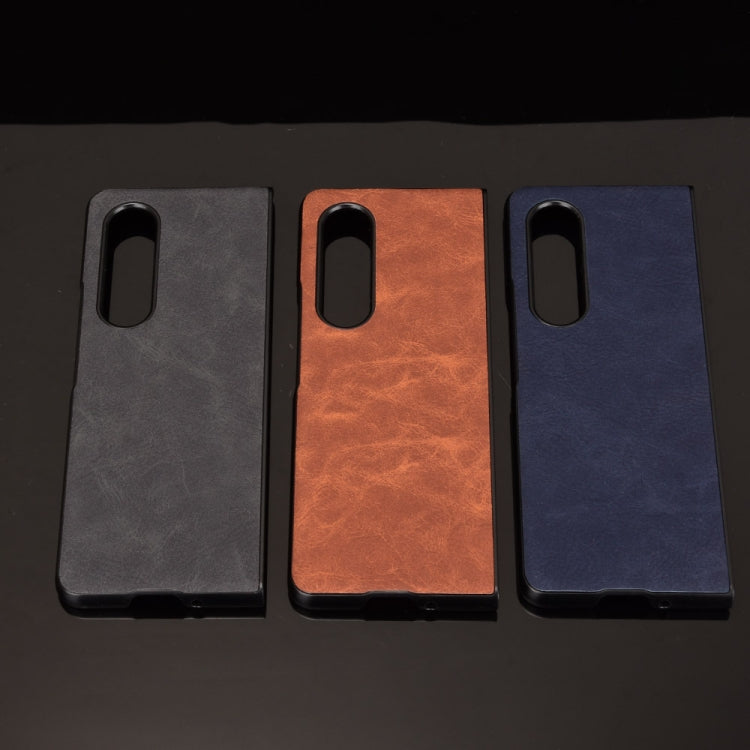 For Samsung Galaxy Z Fold3 5G Shockproof Sheep Skin PC + PU + TPU Case(Blue) - free shipping - PMC TechLife - Order now!