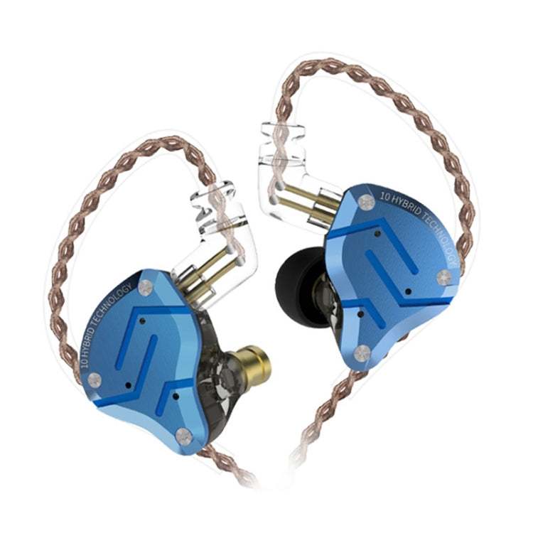 KZ ZS10 Pro 10-unit Ring Iron Gaming In-ear Wired Earphone, Standard Version(Diamond Blue) - In Ear Wired Earphone by KZ | Online Shopping South Africa | PMC Jewellery | Buy Now Pay Later Mobicred