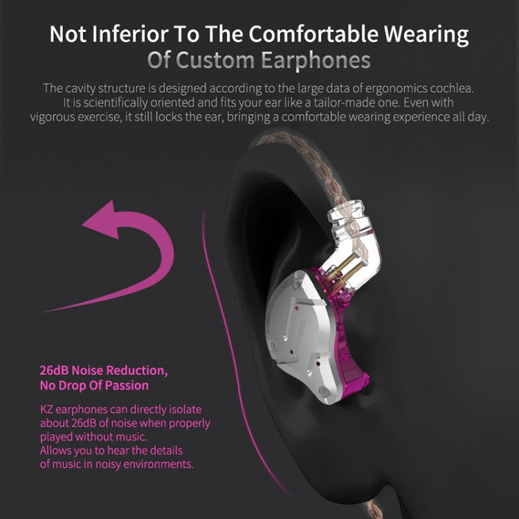 KZ ZS10 Pro 10-unit Ring Iron Gaming In-ear Wired Earphone, Standard Version(Diamond Blue) - free shipping - PMC TechLife - Order now!