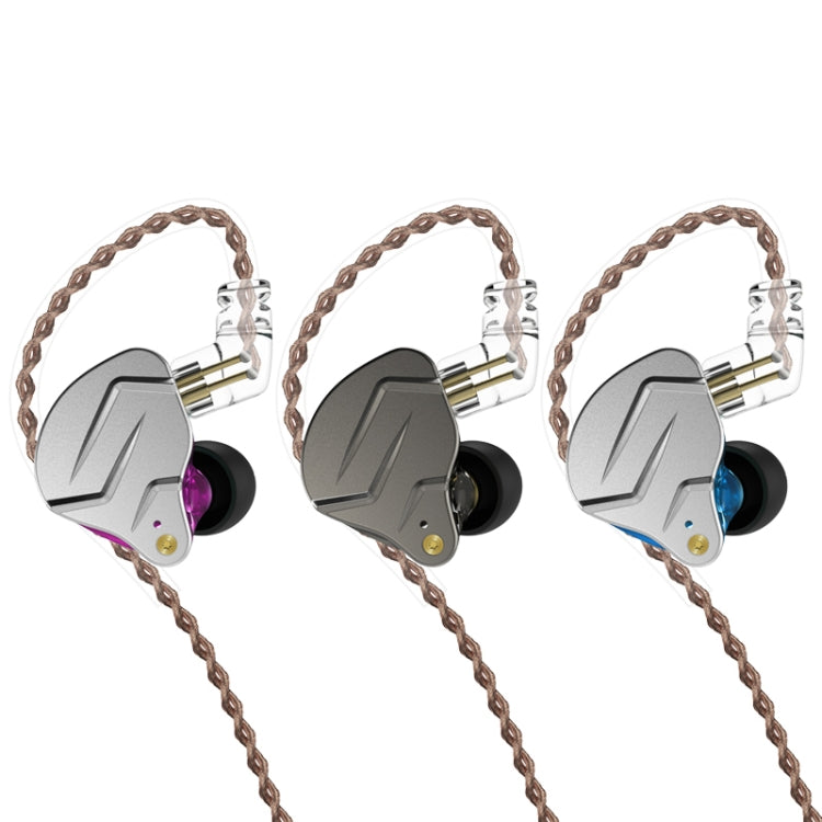 KZ ZSN Pro Ring Iron Hybrid Drive Metal In-ear Wired Earphone, Mic Version(Blue) - In Ear Wired Earphone by KZ | Online Shopping South Africa | PMC Jewellery