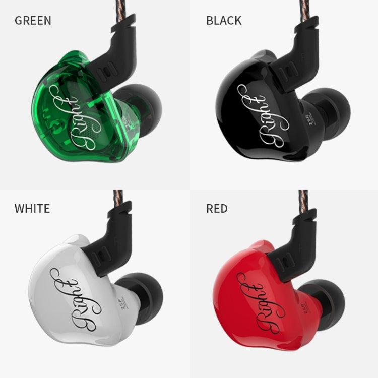 KZ ZSR 6-unit Ring Iron In-ear Wired Earphone, Standard Version(Black) - In Ear Wired Earphone by KZ | Online Shopping South Africa | PMC TechLife | Buy Now Pay Later Mobicred