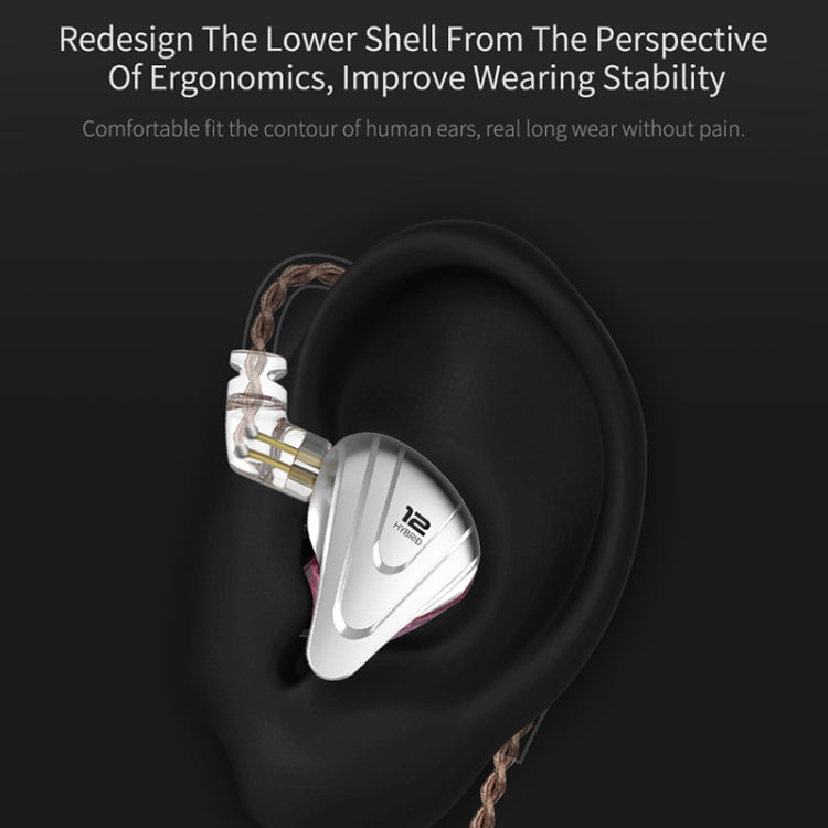KZ ZSX 12-unit Ring Iron Metal Gaming In-ear Wired Earphone, Mic Version(Black) - free shipping - PMC TechLife - Order now!