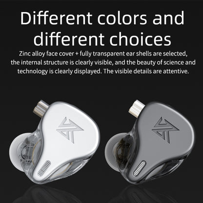 KZ DQ6 3-unit Dynamic HiFi In-Ear Wired Earphone With Mic(Silver) - In Ear Wired Earphone by KZ | Online Shopping South Africa | PMC Jewellery | Buy Now Pay Later Mobicred