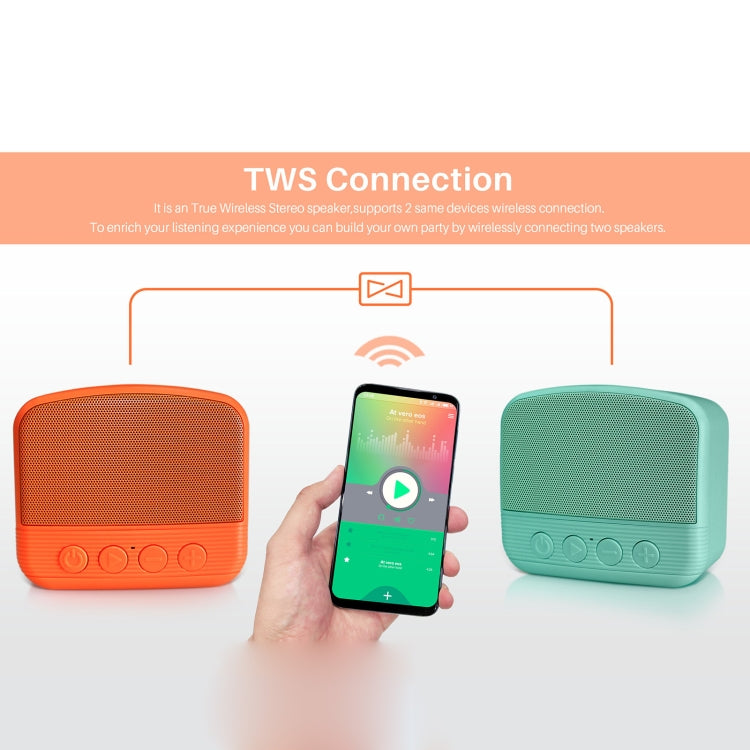 New Rixing NR-101 Mini TWS Bluetooth Speaker(Bright Green) - Mini Speaker by New Rixing | Online Shopping South Africa | PMC Jewellery