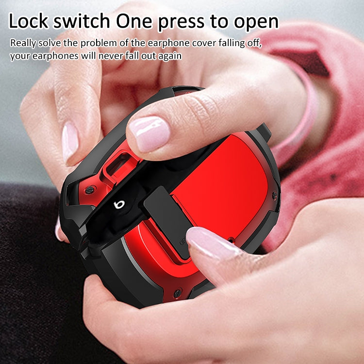 Bumblebee Armor Earphone Protective Case with Switch & Hook For Beats Studio Buds(Black) - Other Case by PMC TechLife | Online Shopping South Africa | PMC TechLife