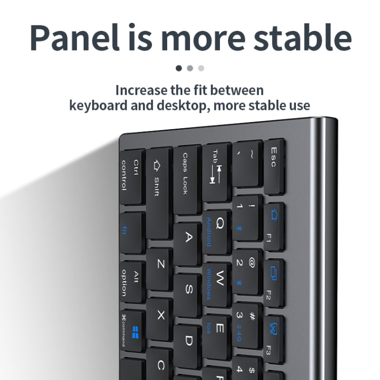 109 Three-mode Wireless Bluetooth Keyboard Mouse Set(Silver) - Wireless Keyboard by PMC TechLife | Online Shopping South Africa | PMC TechLife