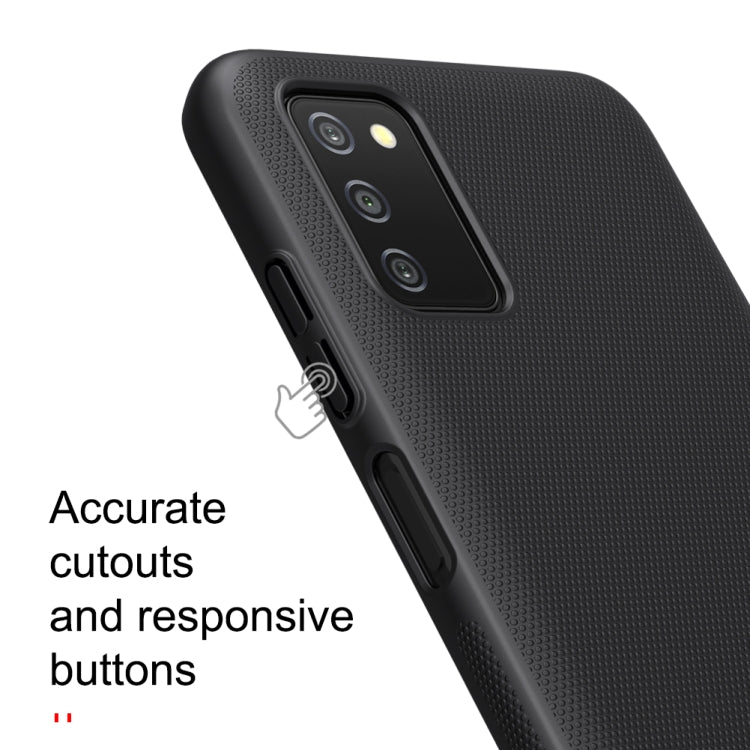 For Samsung Galaxy A03s / A037G NILLKIN Frosted Concave-convex Texture PC Phone Protective Case(Black) - Galaxy Phone Cases by NILLKIN | Online Shopping South Africa | PMC Jewellery