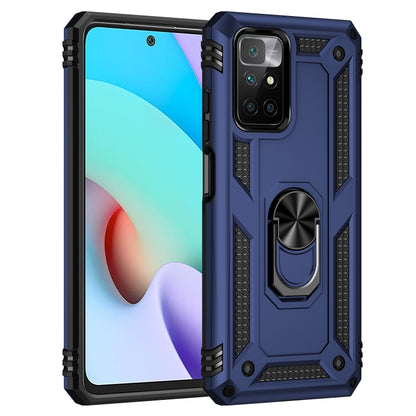 For Xiaomi Redmi 10 Shockproof TPU + PC Phone Case with 360 Degree Rotating Holder(Blue) - Xiaomi Cases by PMC Jewellery | Online Shopping South Africa | PMC Jewellery