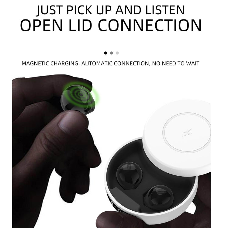 X6WS Mini Noise Reduction Digital Display TWS Wireless Bluetooth Earphone(White) - TWS Earphone by PMC TechLife | Online Shopping South Africa | PMC TechLife