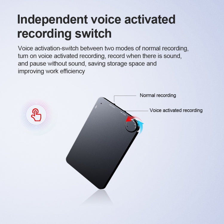 K2 Portable Ultra-thin Card Voice Recorder, Capacity:16GB(Black) -  by PMC TechLife | Online Shopping South Africa | PMC TechLife