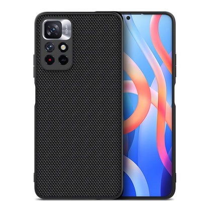 For Xiaomi Redmi Note 11 5G / 11T 5G / 11S 5G / Poco M4 Pro 5G NILLKIN 3D Textured Nylon Fiber TPU Phone Case(Black) - Redmi Note 11 Case by NILLKIN | Online Shopping South Africa | PMC Jewellery