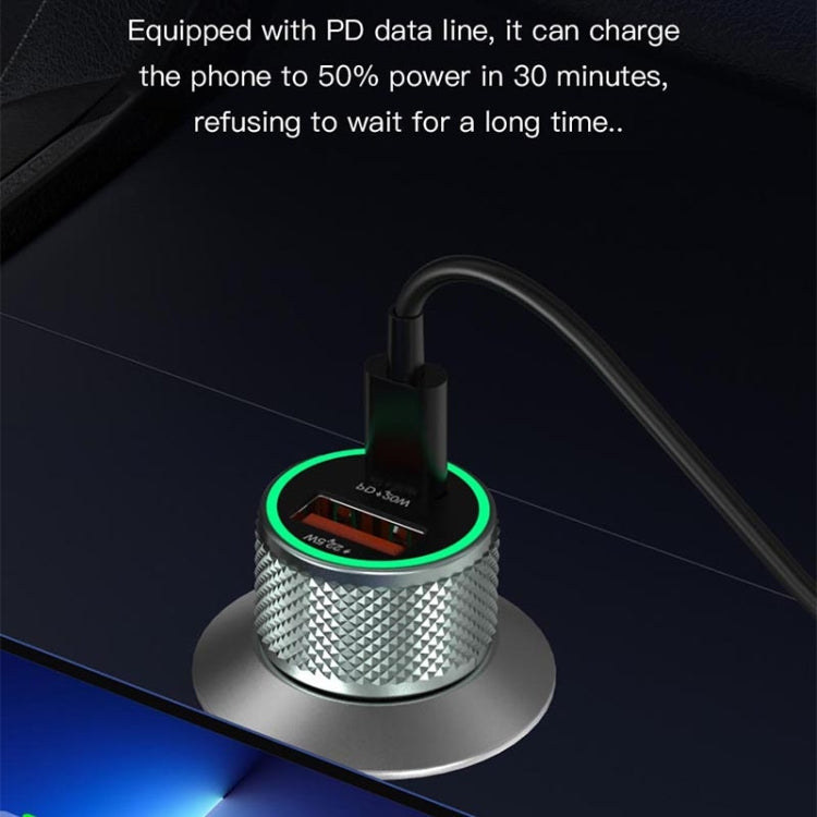 TOTUDESIGN DCCPD-010 Blade Series 20W Fast Charging Car Charger(Black) - Car Charger by TOTUDESIGN | Online Shopping South Africa | PMC Jewellery
