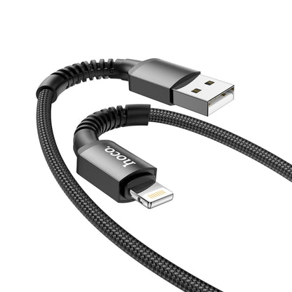 hoco X71 Especial 2.4A USB to 8 Pin Charging Data Cable for iPhone, iPad(Black) - Normal Style Cable by hoco | Online Shopping South Africa | PMC Jewellery