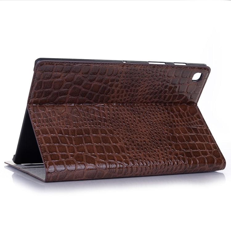 For Samsung Galaxy Tab A7 Lite T220/T225 Crocodile Texture Leather Tablet Case(Brown) - Tab A7 Lite T220 / T225 by PMC TechLife | Online Shopping South Africa | PMC TechLife | Buy Now Pay Later Mobicred
