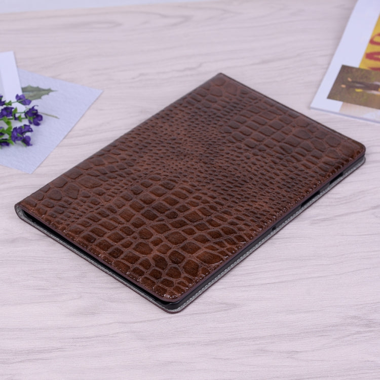 For Samsung Galaxy Tab A7 Lite T220/T225 Crocodile Texture Leather Tablet Case(Brown) - Tab A7 Lite T220 / T225 by PMC TechLife | Online Shopping South Africa | PMC TechLife | Buy Now Pay Later Mobicred