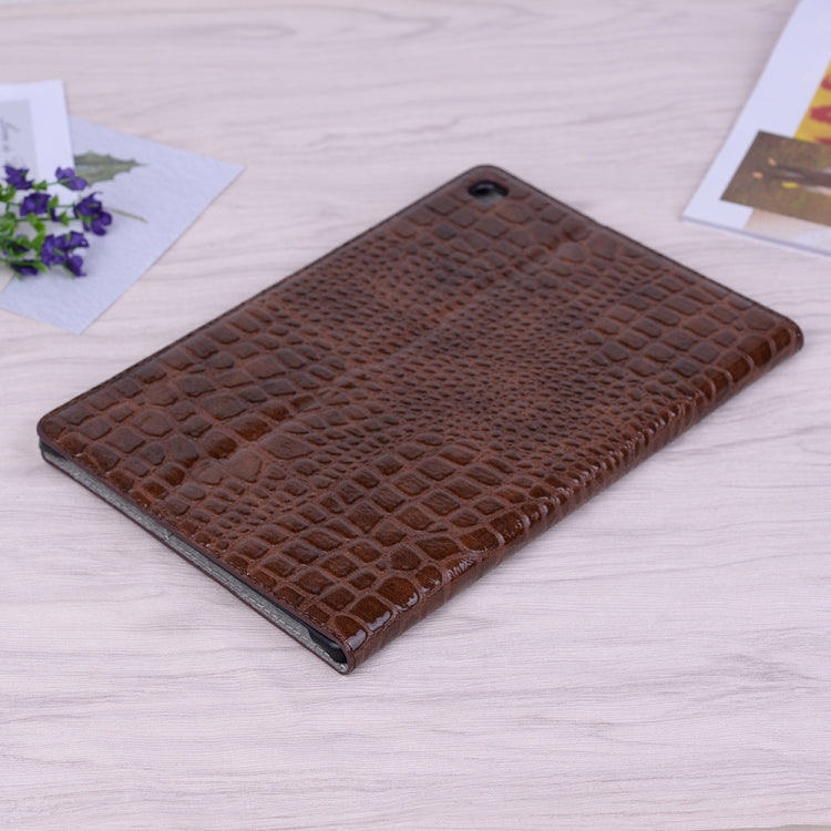 For Samsung Galaxy Tab A7 Lite T220/T225 Crocodile Texture Leather Tablet Case(Brown) - Tab A7 Lite T220 / T225 by PMC TechLife | Online Shopping South Africa | PMC TechLife | Buy Now Pay Later Mobicred
