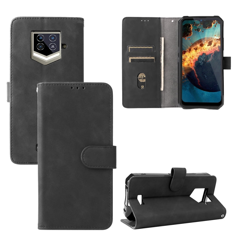 For Oukitel WP15 5G Solid Color Skin Feel Magnetic Buckle Leather Phone Case(Black) - free shipping - PMC TechLife - Order now!