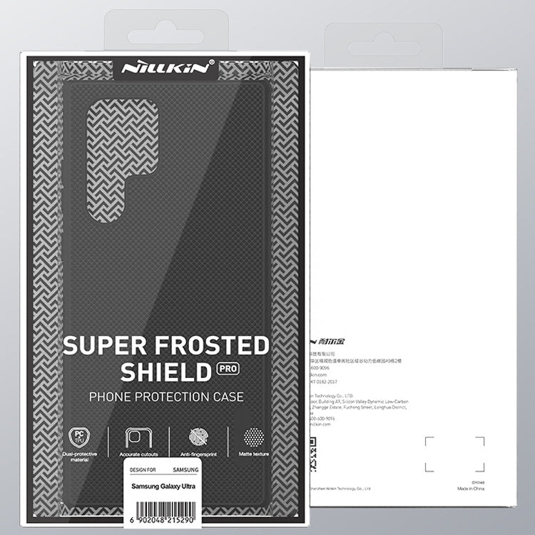 For Samsung Galaxy S22 Ultra 5G NILLKIN Super Frosted Shield Pro PC + TPU Phone Case(Black) - Galaxy S22 Ultra 5G Cases by NILLKIN | Online Shopping South Africa | PMC Jewellery