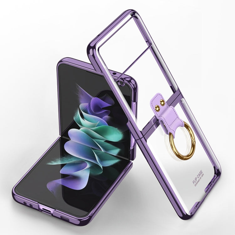 For Samsung Galaxy Z Flip3 5G GKK Phantom Electroplating Phone Case with Ring(Purple) - free shipping - PMC TechLife - Order now!