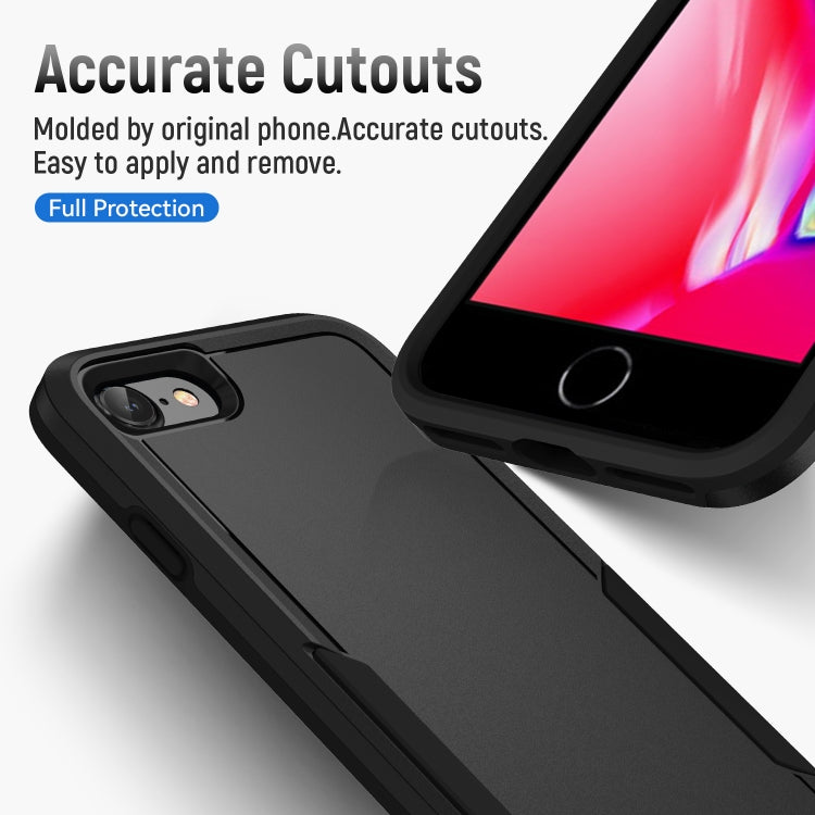 For iPhone SE 2022 / SE 2020 / 8 / 7 Pioneer Armor Heavy Duty PC + TPU Phone Case(Black) - iPhone SE 2022 / 2020 / 8 / 7 Cases by PMC TechLife | Online Shopping South Africa | PMC TechLife