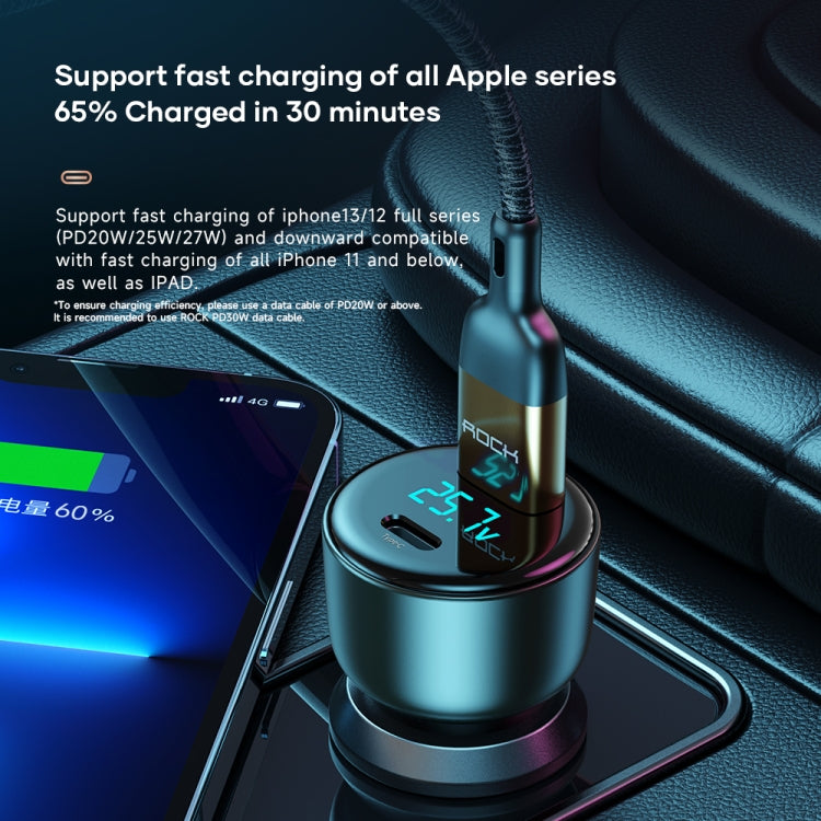 ROCK H16 PD 72W Type-C / USB-C + USB Dual Ports Car Charger - Car Charger by ROCK | Online Shopping South Africa | PMC Jewellery
