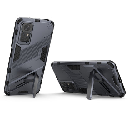 For Xiaomi Redmi Note 11 / Note 11S Global Punk Armor 2 in 1 PC + TPU Shockproof Phone Case with Invisible Holder(Gray) - Xiaomi Cases by PMC Jewellery | Online Shopping South Africa | PMC Jewellery