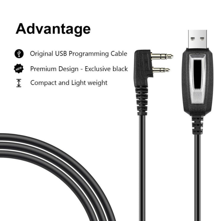 RETEVIS J9110P Dedicated USB Programming Cable for RT3S Series EDA0014386 / EDA0014407(Black) - Other Accessories by RETEVIS | Online Shopping South Africa | PMC Jewellery