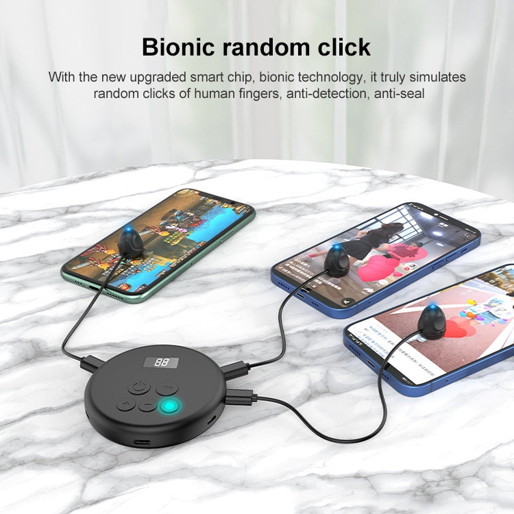 G30 Universal Digital Display Like Device Mobile Phone Automatic Screen Clicker, Style:One Machine with Two Head(Black) - Other Accessories by PMC TechLife | Online Shopping South Africa | PMC TechLife